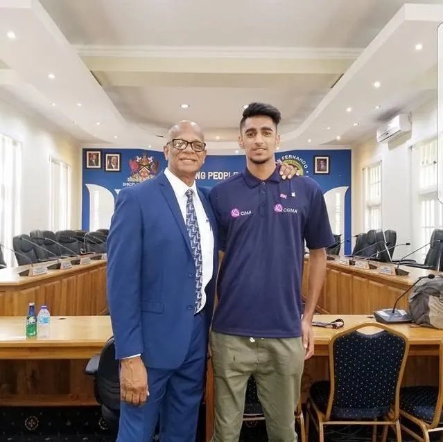 With the Mayor of San Fernando, Trinidad